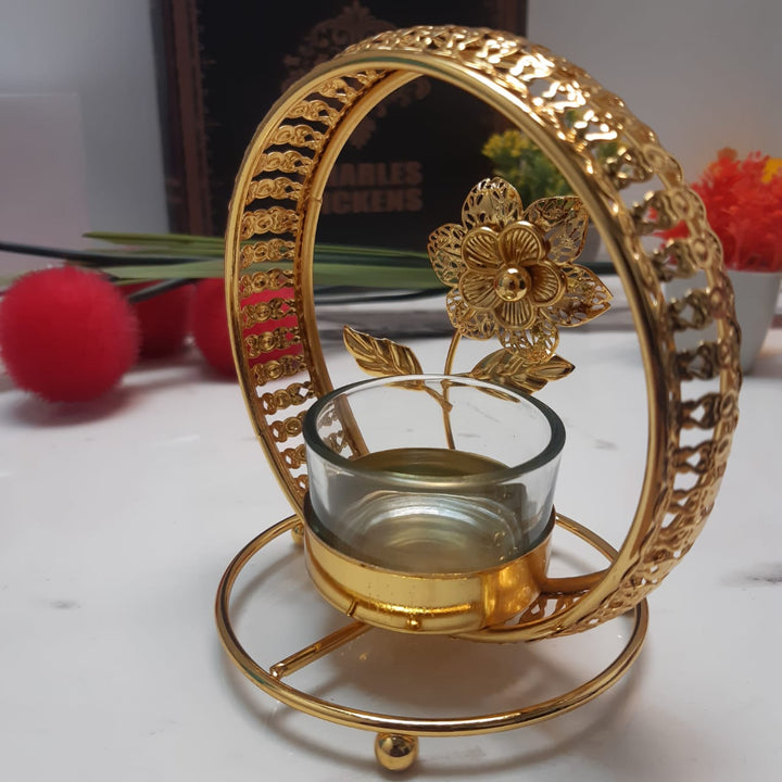 Golden Sculpture Candle Holder | Home Décor | Waseeh Pakistan