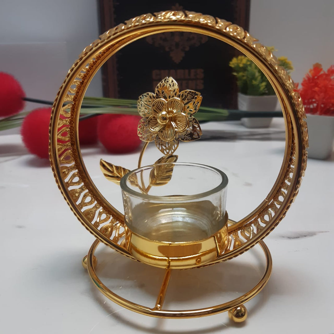 Golden Sculpture Candle Holder | Home Décor | Waseeh Pakistan