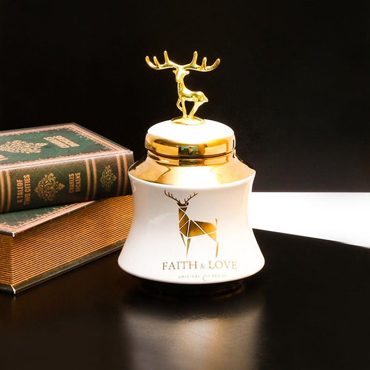 Golden Stag Candy Jar | Home Décor | Waseeh Pakistan