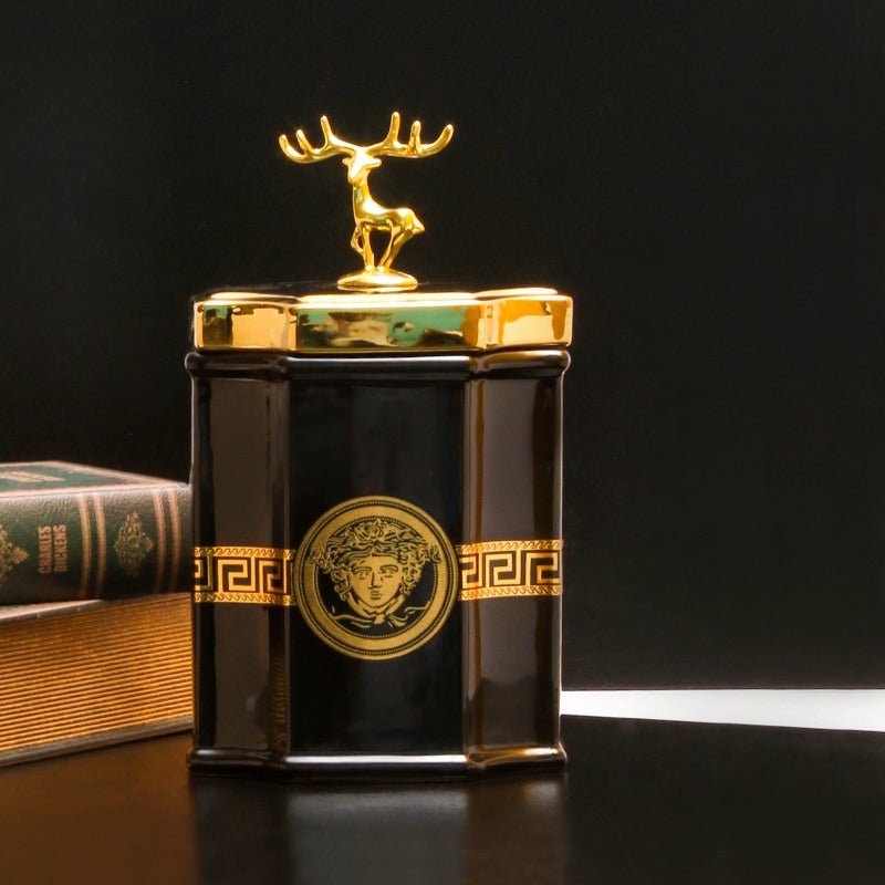 Golden Stag Candy Jar | Home Décor | Waseeh Pakistan