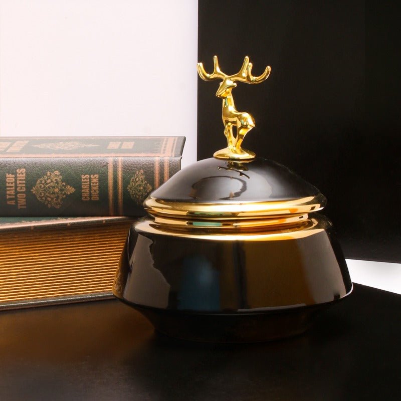 Golden Stag Candy Jar | Home Décor | Waseeh Pakistan