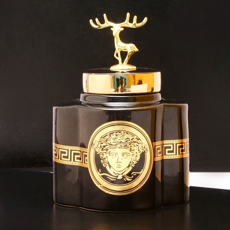 Golden Stag Candy Jar | Home Décor | Waseeh Pakistan