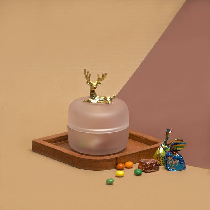 Golden Stag Candy Jar | Home Décor | Waseeh Pakistan