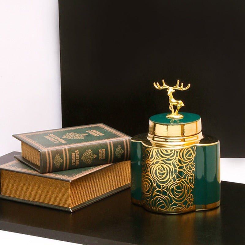Golden Stag Candy Jar | Home Décor | Waseeh Pakistan
