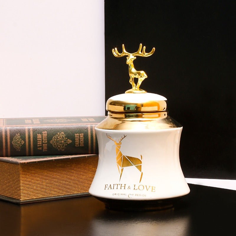 Golden Stag Candy Jar | Home Décor | Waseeh Pakistan