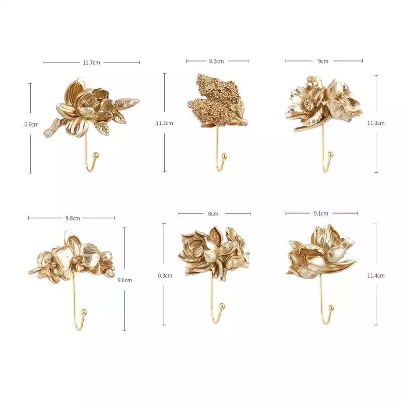 Goldy Flower Wall Hook | Home Décor | Waseeh Pakistan