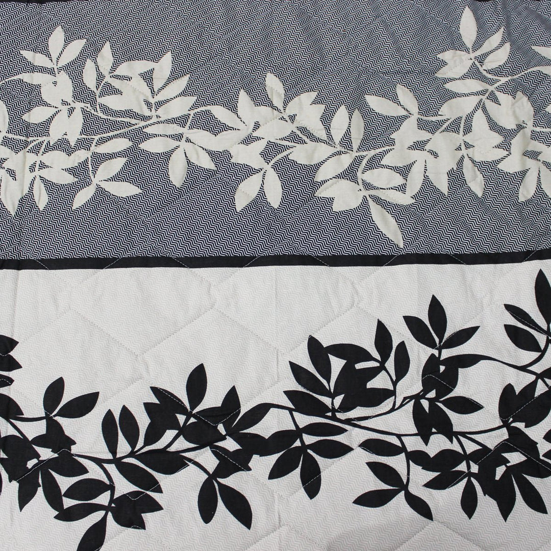 Gray Floral - Cotton Bed Spread Set - 6 pc | Home Décor | Waseeh Pakistan