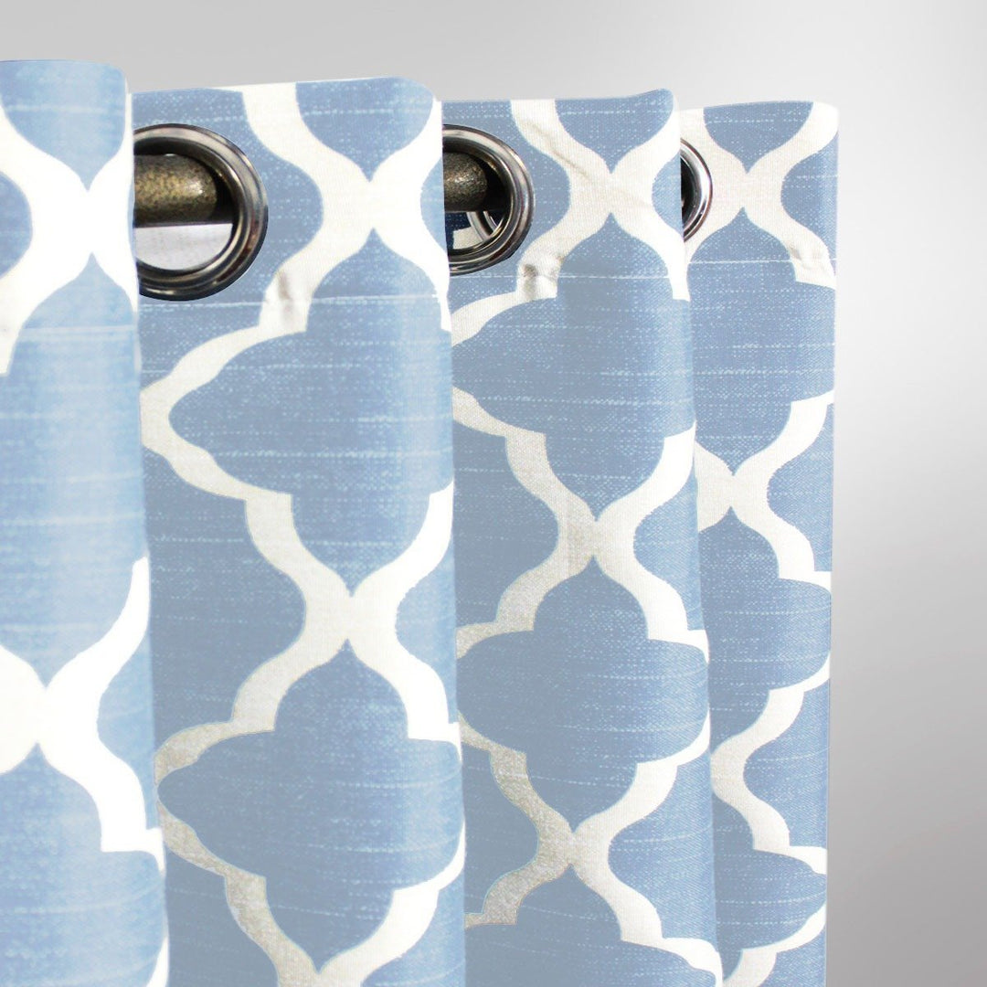 Gray &amp; White Geometric - Curtain With Lining - Single Panel - 50" x 90" | Home Décor | Waseeh Pakistan