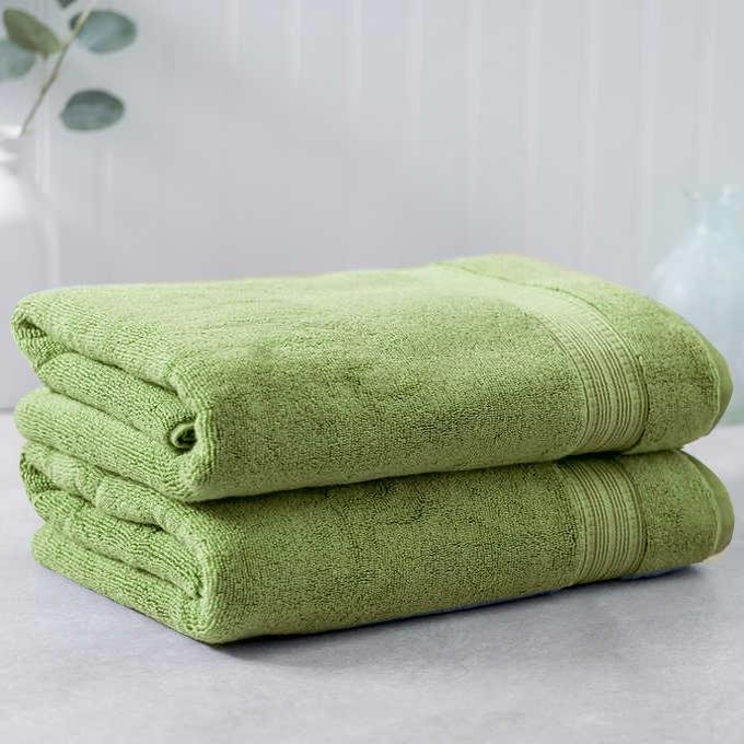 Green Egyptian Cotton Towel - Pack of 2 | Home Décor | Waseeh Pakistan