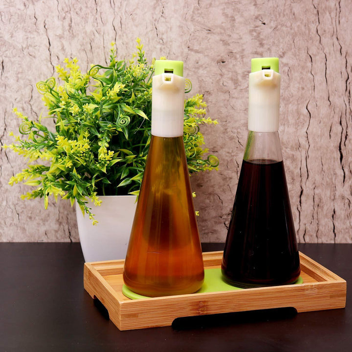Green Oil / Vinegar Dispenser Set | kitchen item | Waseeh Pakistan