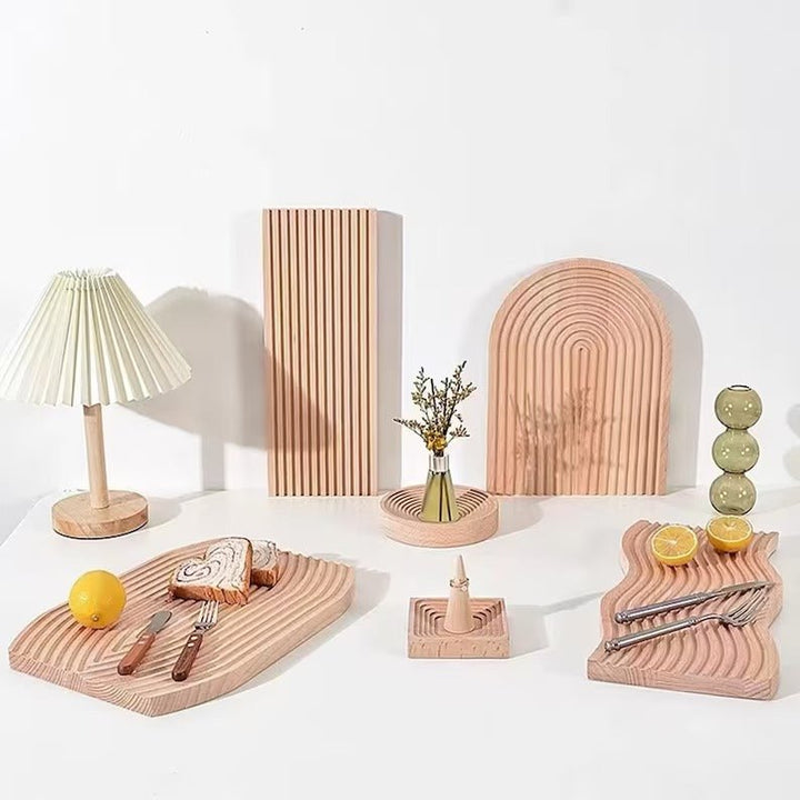 Groove In Wooden Kitchen Serving Home Decor Tray | Not Sale FB | Waseeh Pakistan
