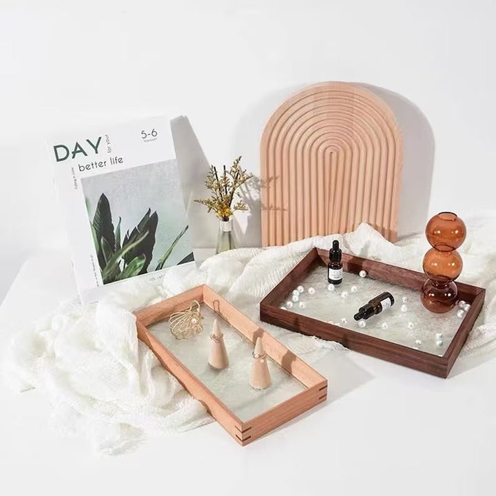 Groove In Wooden Kitchen Serving Home Decor Tray | Not Sale FB | Waseeh Pakistan