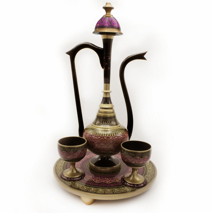 Hand Crafted Wooden Surahi Set - 3 PC - 24" | Wooden Handy Crafts | Waseeh Pakistan