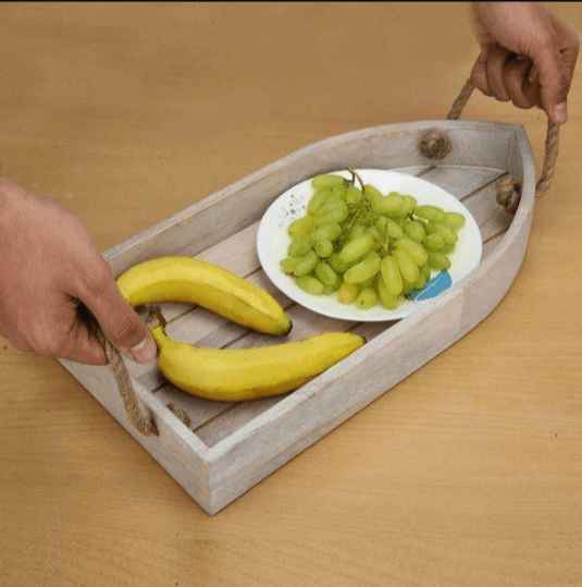 Hang In Boat Solid Wood Kitchen Serving Tray - Special | kitchen item | Waseeh Pakistan