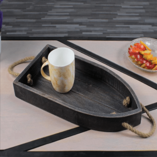 Hang In Boat Solid Wood Kitchen Serving Tray - Special | kitchen item | Waseeh Pakistan