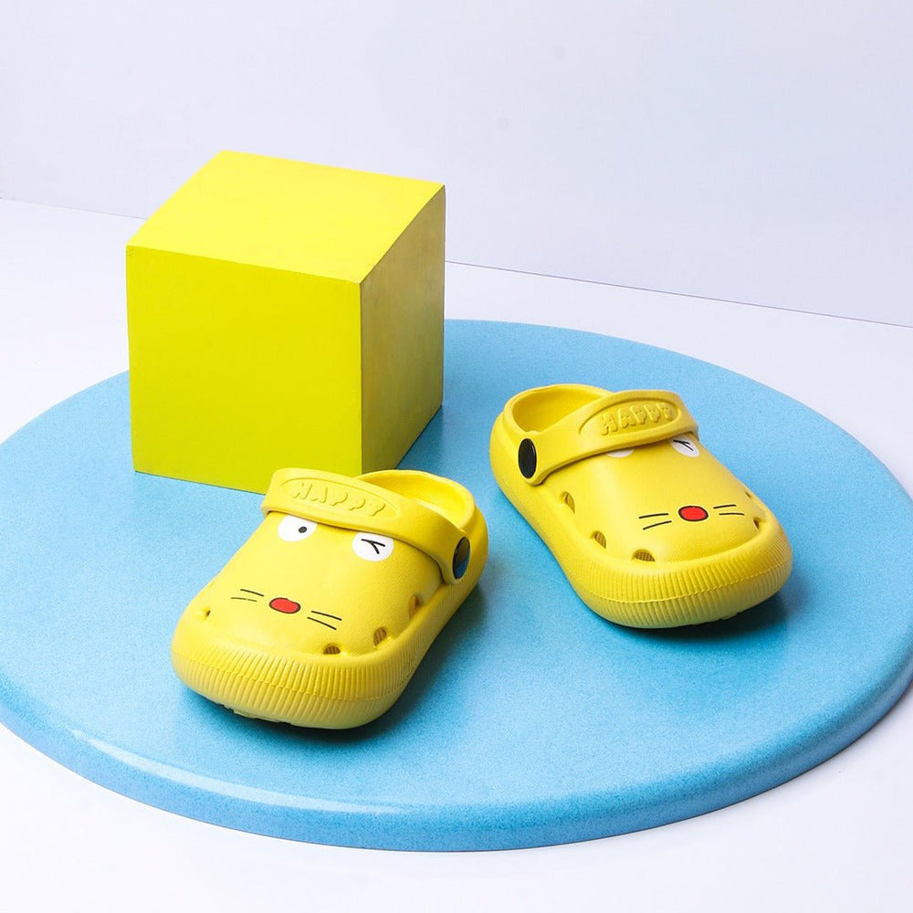 Happy kitty Kids Slippers (Yellow) | Fashion Point | Waseeh Pakistan