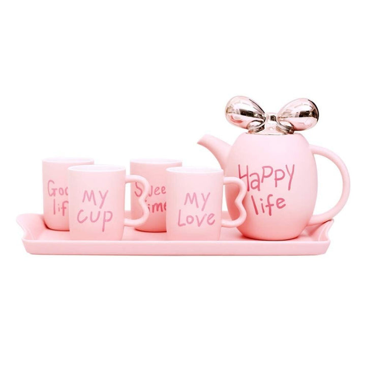 "Happy Life" Tea Set | kitchen item | Waseeh Pakistan