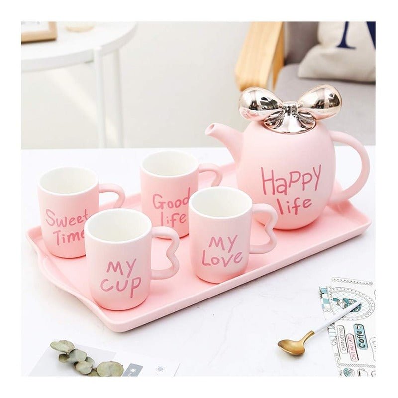 "Happy Life" Tea Set | kitchen item | Waseeh Pakistan