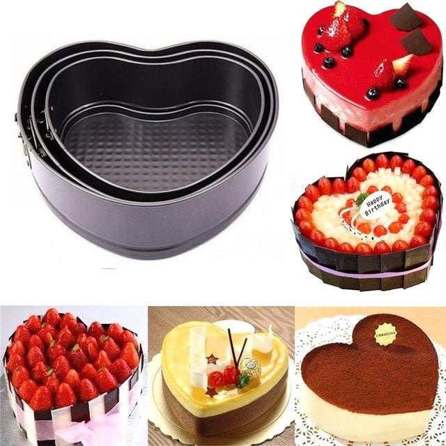 Heart Cake Baking Mold (3pcs) | kitchen item | Waseeh Pakistan