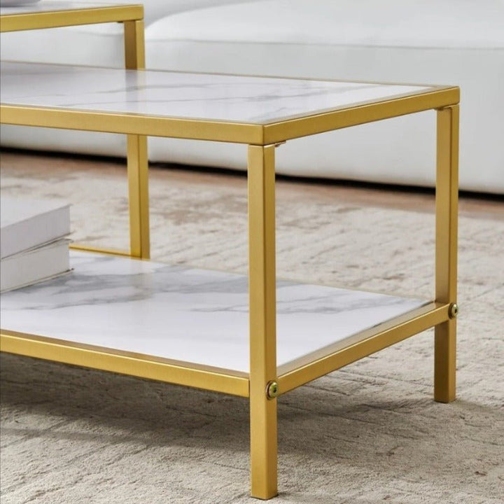 Heaten Gold Living Lounge Drawing Room Nesting Tables (Set of 2) | Furniture | Waseeh Pakistan