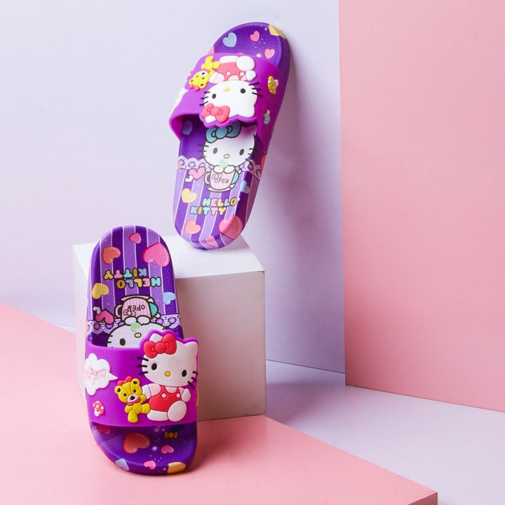 Hello Kitty Kids Slippers (Purple) | Fashion Point | Waseeh Pakistan