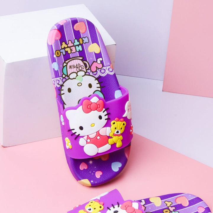 Hello Kitty Kids Slippers (Purple) | Fashion Point | Waseeh Pakistan