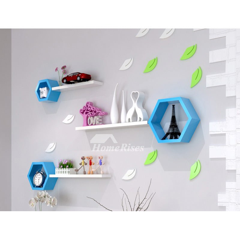 Hexa Maze Kids Bedroom Living Drawing Room Floating Shelve (Set of 3) | Furniture | Waseeh Pakistan