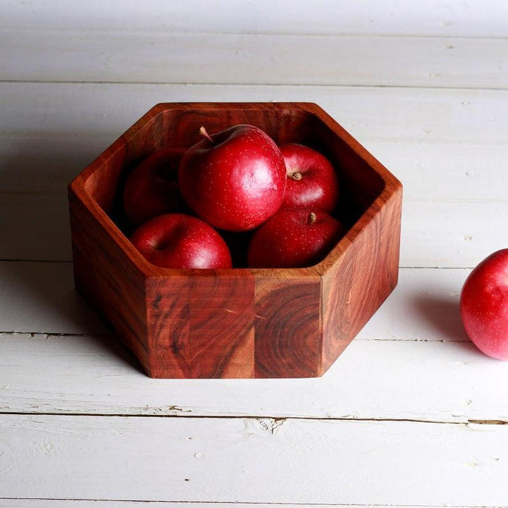 Hexagonal Wooden Kitchen Drawing Room Serving Box Tray | kitchen item | Waseeh Pakistan