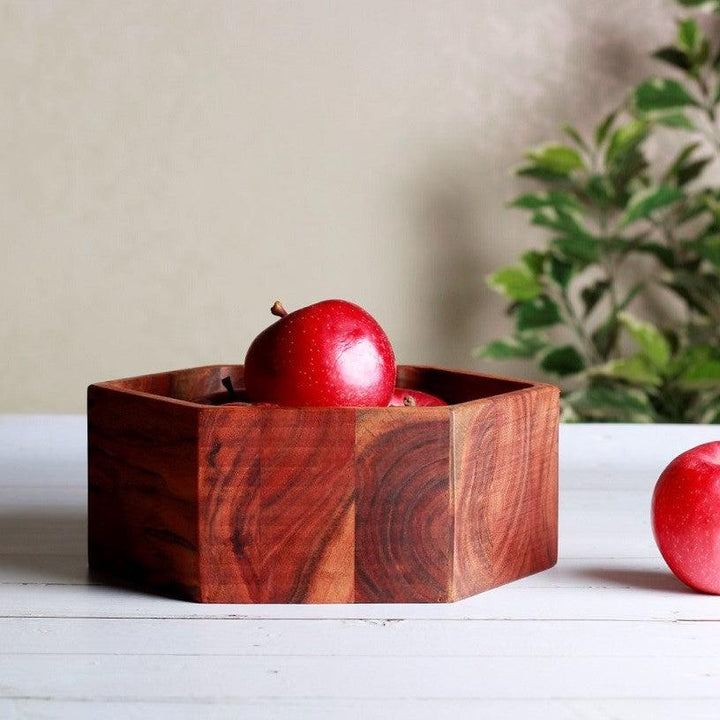 Hexagonal Wooden Kitchen Drawing Room Serving Box Tray | kitchen item | Waseeh Pakistan