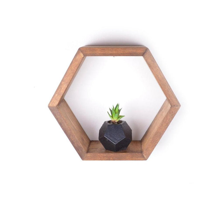 Hexagonal Wooden Shelves | Furniture | Waseeh Pakistan