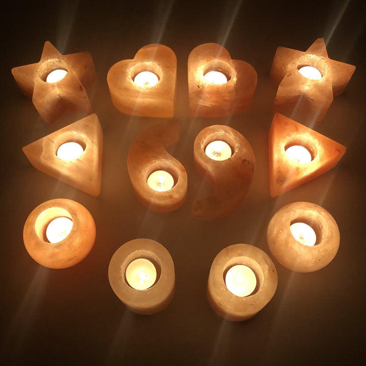 Himalayan Natural Pink Salt Candle Holder - Cylinder Shape | Home Décor | Waseeh Pakistan