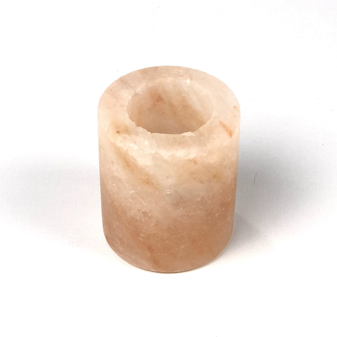 Himalayan Natural Pink Salt Candle Holder - Cylinder Shape | Home Décor | Waseeh Pakistan