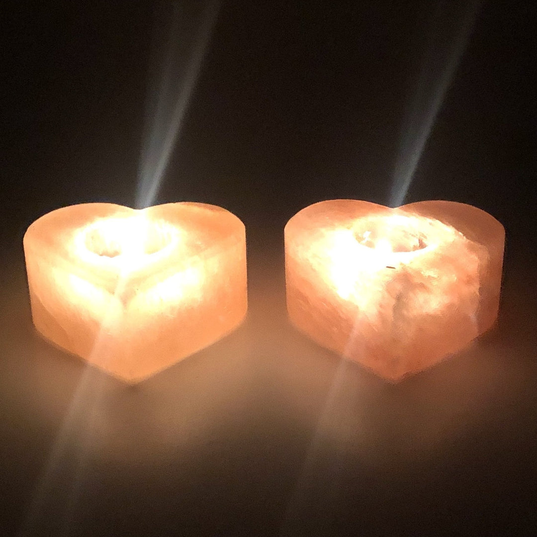 Himalayan Natural Pink Salt Candle Holder (Pack of 2) | Home Décor | Waseeh Pakistan