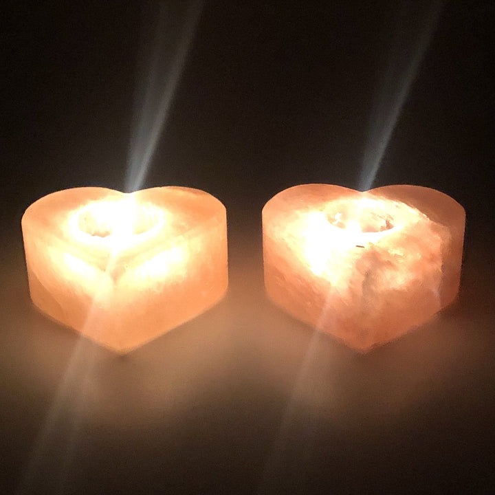 Himalayan Natural Pink Salt Candle Holder (Pack of 2) | Home Décor | Waseeh Pakistan
