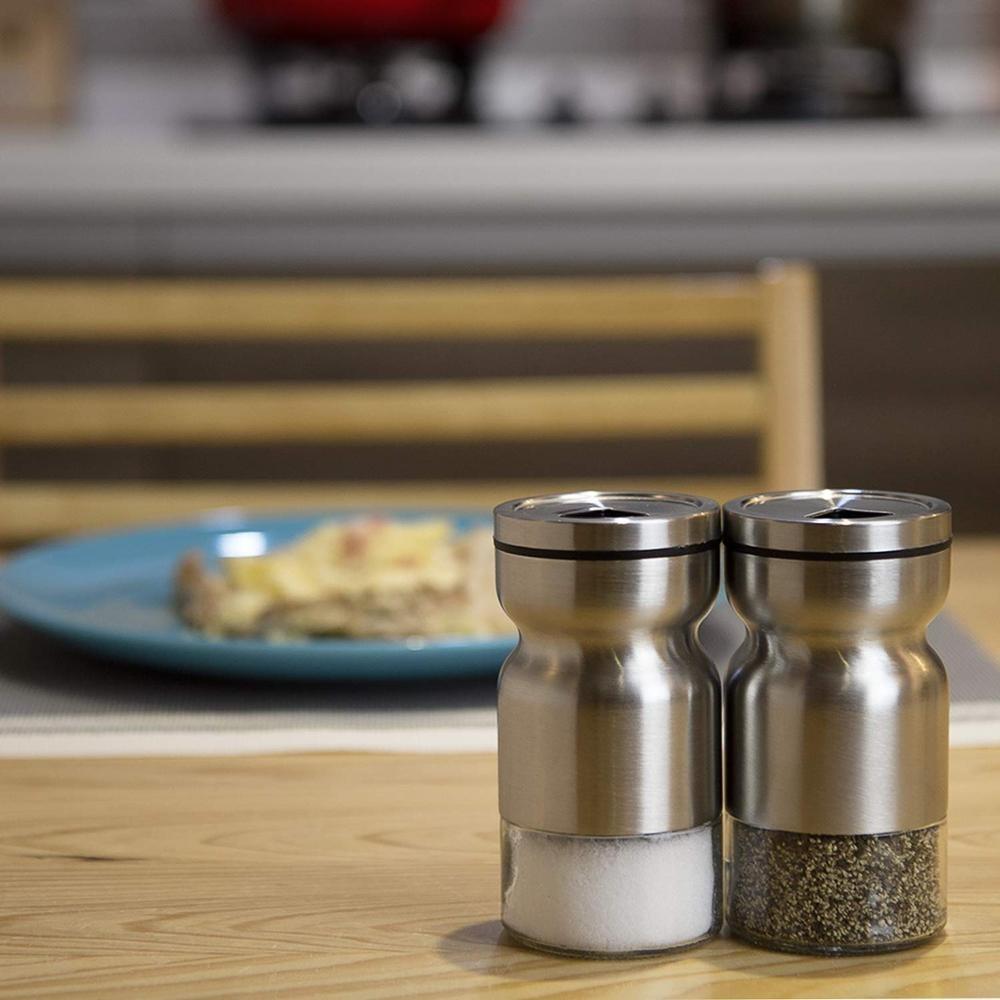 Home Puff Metal Spice Bottle with Stand 130mL, Set of 2 | kitchen item | Waseeh Pakistan
