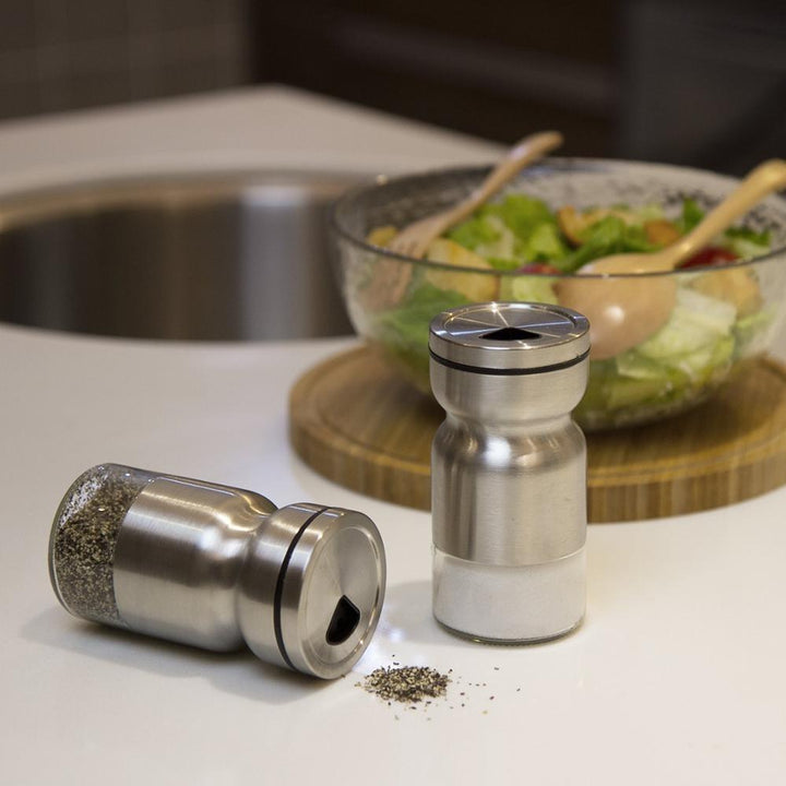 Home Puff Metal Spice Bottle with Stand 130mL, Set of 2 | kitchen item | Waseeh Pakistan