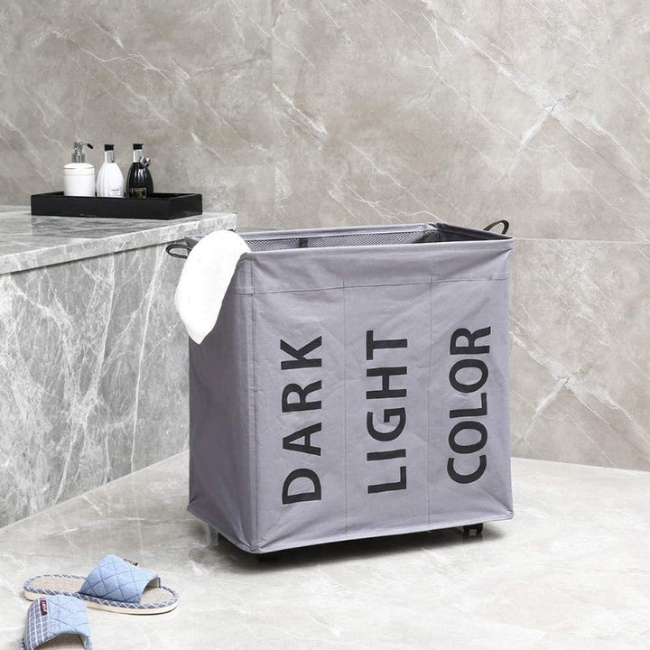 Hosroome Laundry Basket (3 Section) | Mix &amp; Match | Waseeh Pakistan