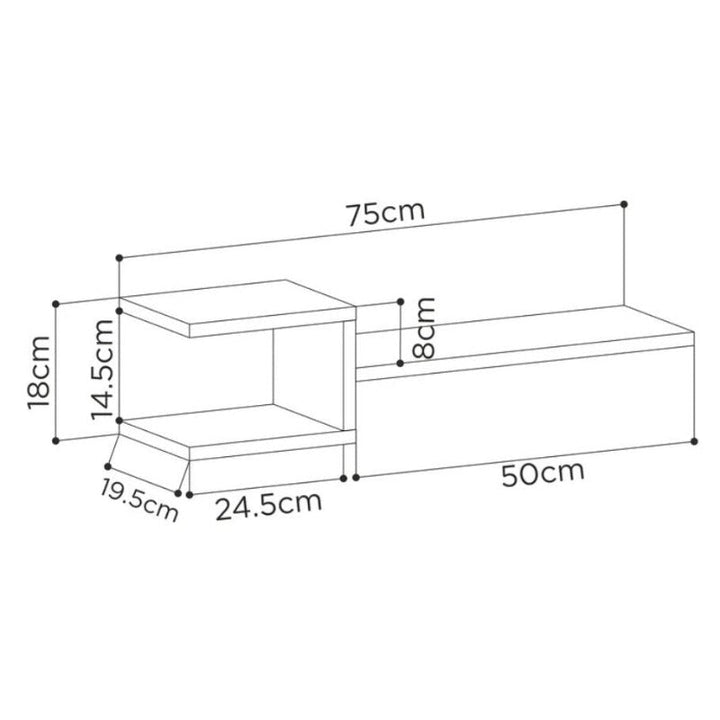 Hype Catcher Lounge Living Room Floating Organzier Shelve (Set of 2) | Furniture | Waseeh Pakistan