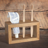 Woody Bathroom Toothpaste and Brush Holder - waseeh.com