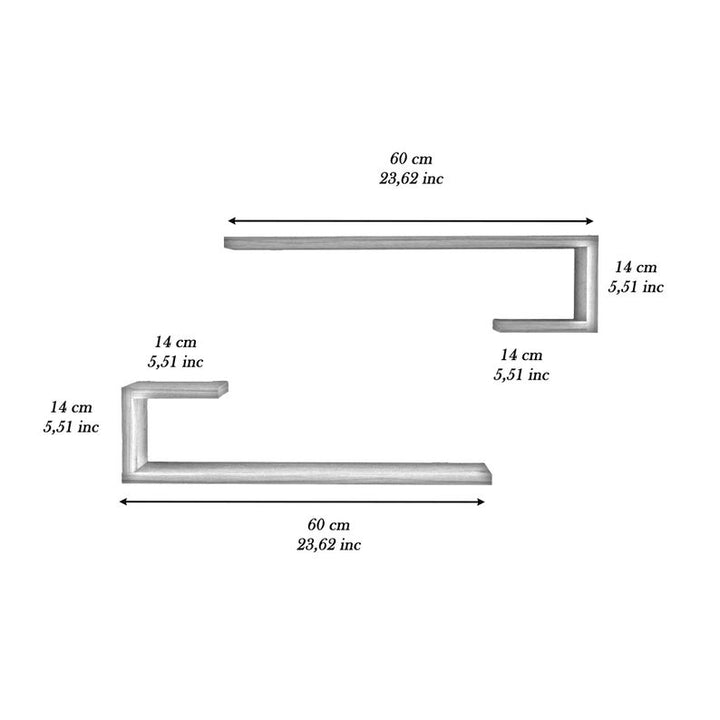 Hockey Living Lounge Bedroom Floating Shelves (Set of 2) - waseeh.com