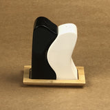Imperial Ceramic Salt and Pepper Set With Bamboo Base - waseeh.com