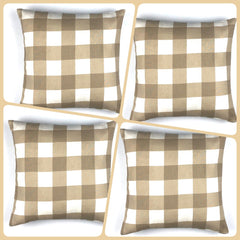 Contemporary Checked Cushion Cover - Throw Pillow Cover - waseeh.com