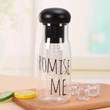 Detox Glass Water Bottle With Cover - waseeh.com