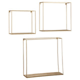 Nested Metal Wall Mounted Square Frames with Shelves - waseeh.com