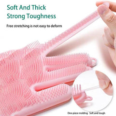 Silicone Scrub Gloves (1 Pair) - waseeh.com