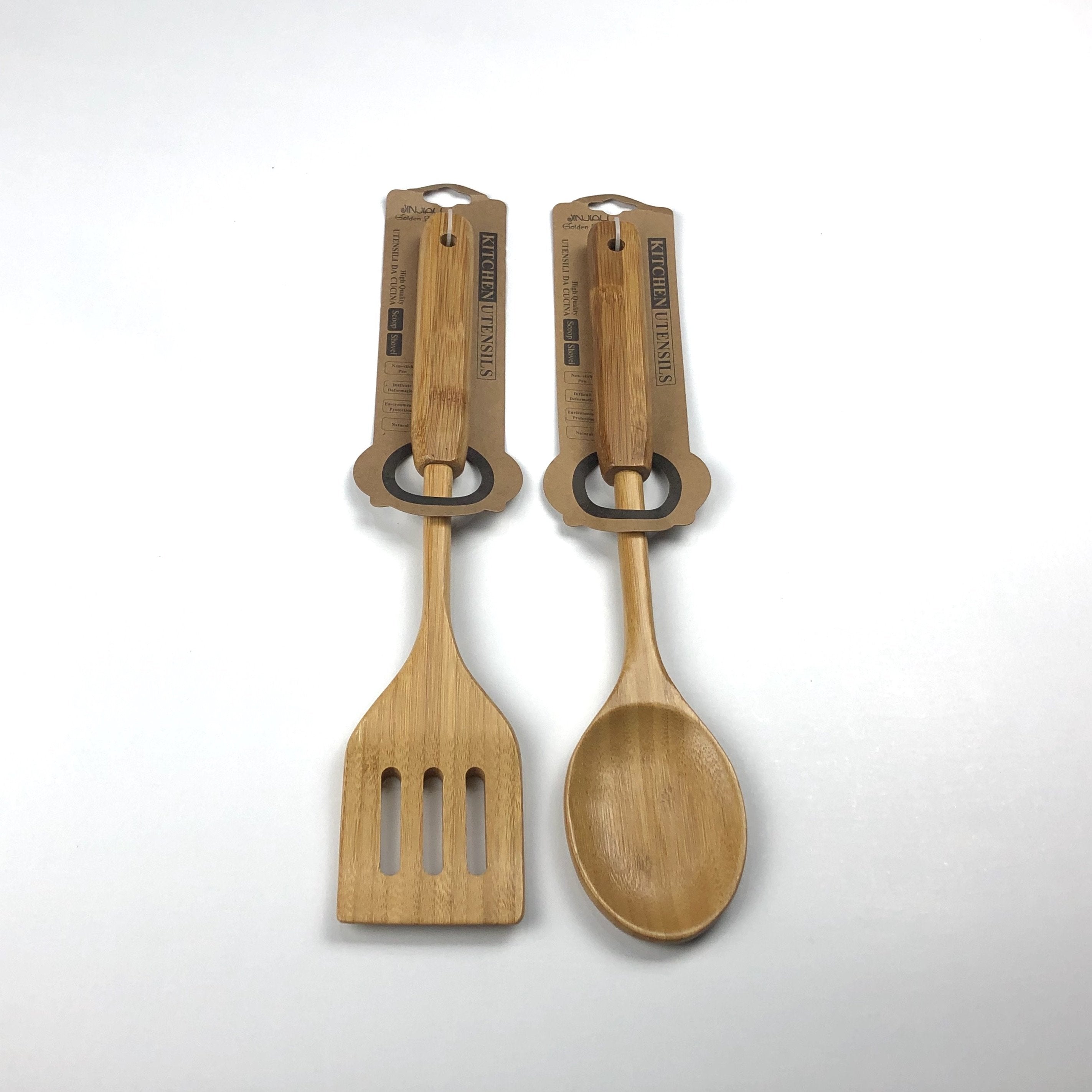 Jinjiali Wooden Cooking Spoons and Spatulas - waseeh.com
