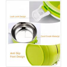 Double layer Stainless Steel Round Lunchbox (One Tier ) - waseeh.com
