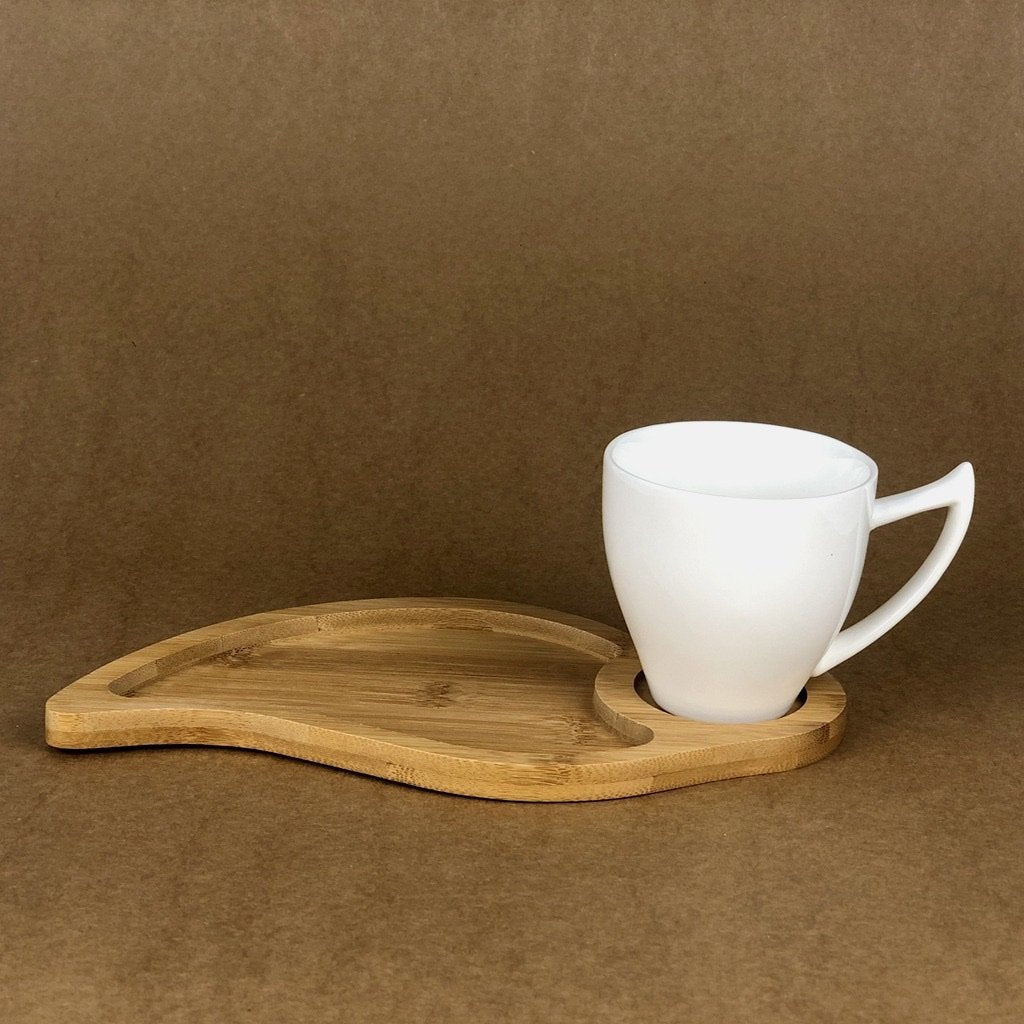 Imperial Mug Set With Bamboo Base - Ceramic | kitchen item | Waseeh Pakistan