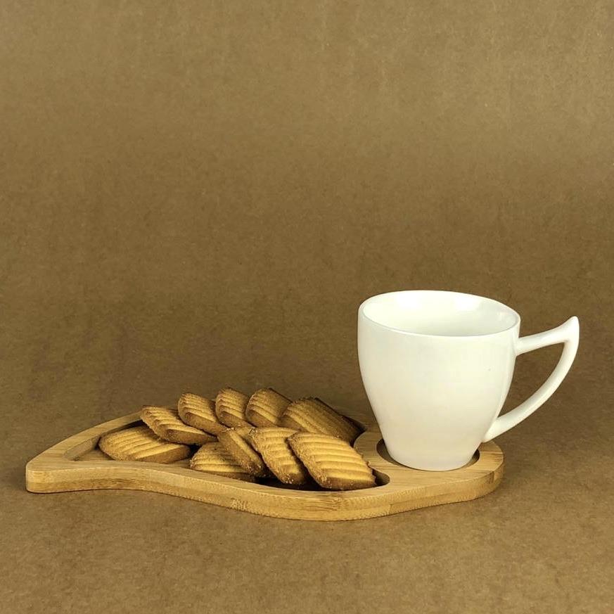 Imperial Mug Set With Bamboo Base - Ceramic | kitchen item | Waseeh Pakistan