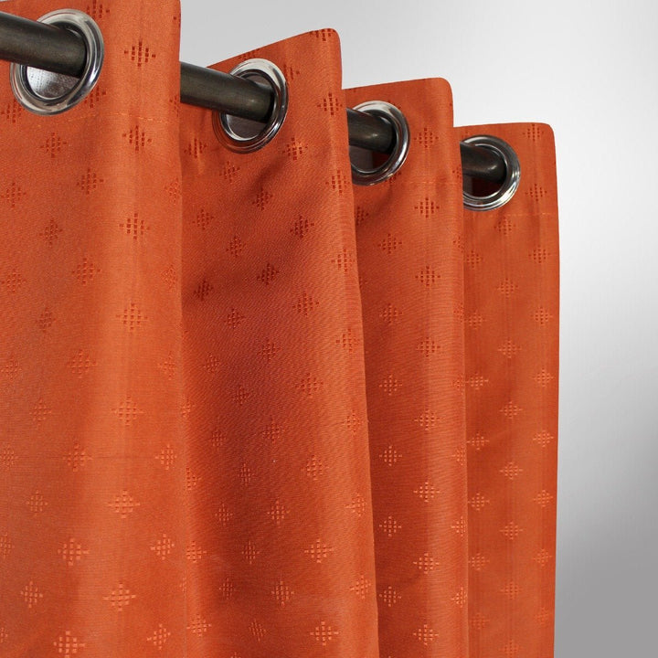 Indian Red - Curtain Without Lining - Single Panel - 44" x 96" | Home Décor | Waseeh Pakistan